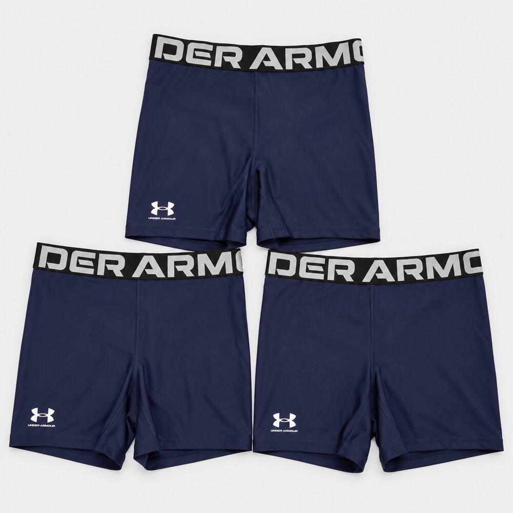 Under Armour HeatGear Compression Shorts Lot of 3 Women's Estimated Medium Navy